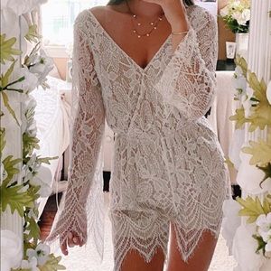 Stunning White Lace Romper